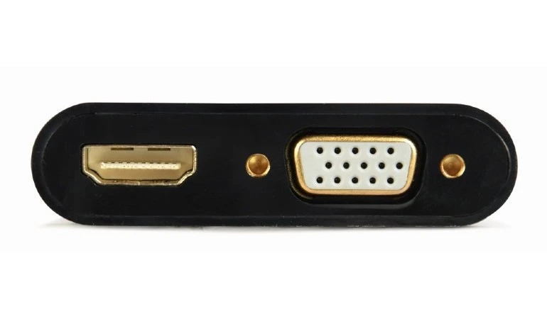 Переходник cablexpert a-hdmim-hdmifvgaf-01, hdmi (m) - hdmi (f) + vga, 0.15 м, чёрный 8