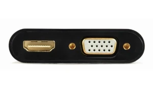 Переходник cablexpert a-hdmim-hdmifvgaf-01, hdmi (m) - hdmi (f) + vga, 0.15 м, чёрный Thumbnail 8