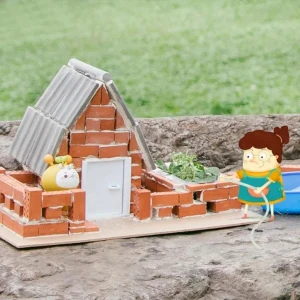 Set de construcție cu cărămizi "cabană", 143 buc Thumbnail 2