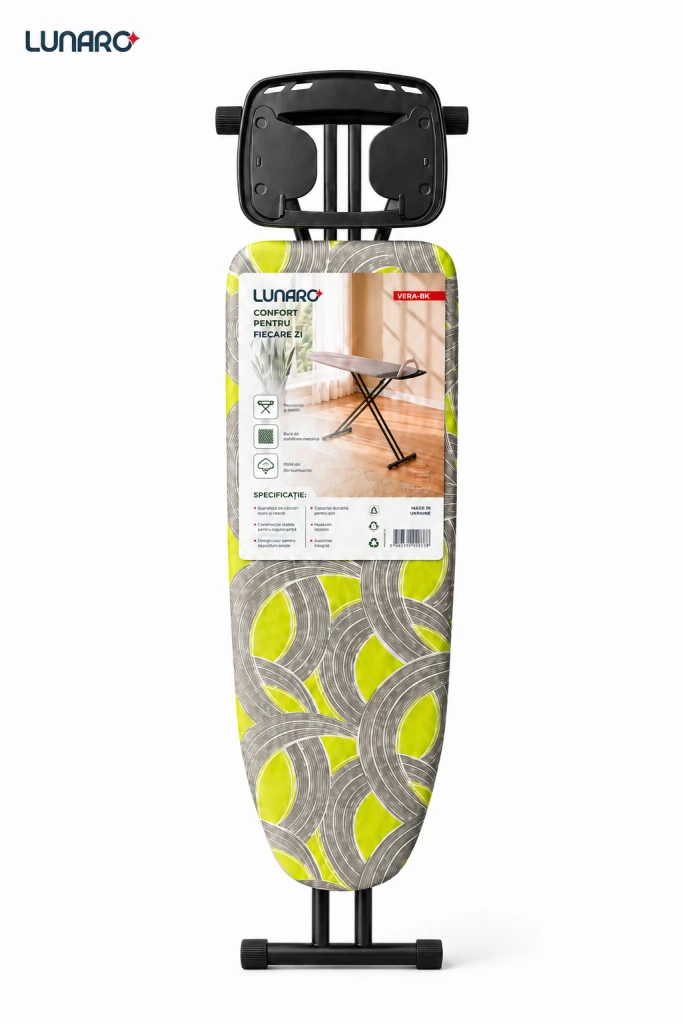 Masa de calcat lunaro vera-bk, plasa metalica, 120 x 38 cm, negru 24