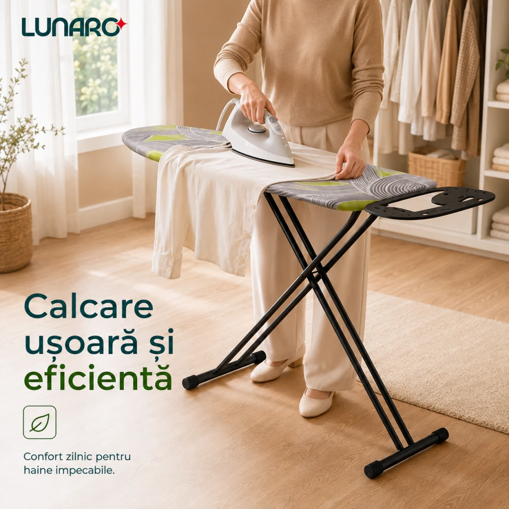 Masa de calcat lunaro vera-bk, plasa metalica, 120 x 38 cm, negru 8