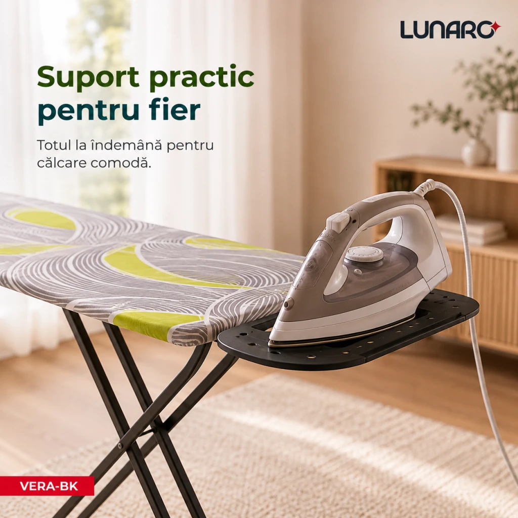 Masa de calcat lunaro vera-bk, plasa metalica, 120 x 38 cm, negru 7