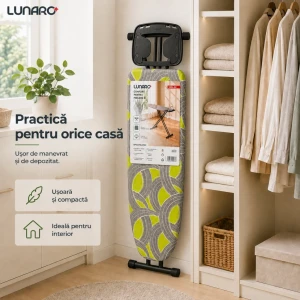 Masa de calcat lunaro vera-bk, plasa metalica, 120 x 38 cm, negru Thumbnail 19