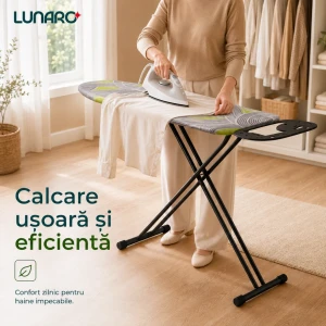 Masa de calcat lunaro vera-bk, plasa metalica, 120 x 38 cm, negru Thumbnail 8