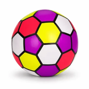 Minge din cauciuc pentru fotbal, multicoloră, 23 cm