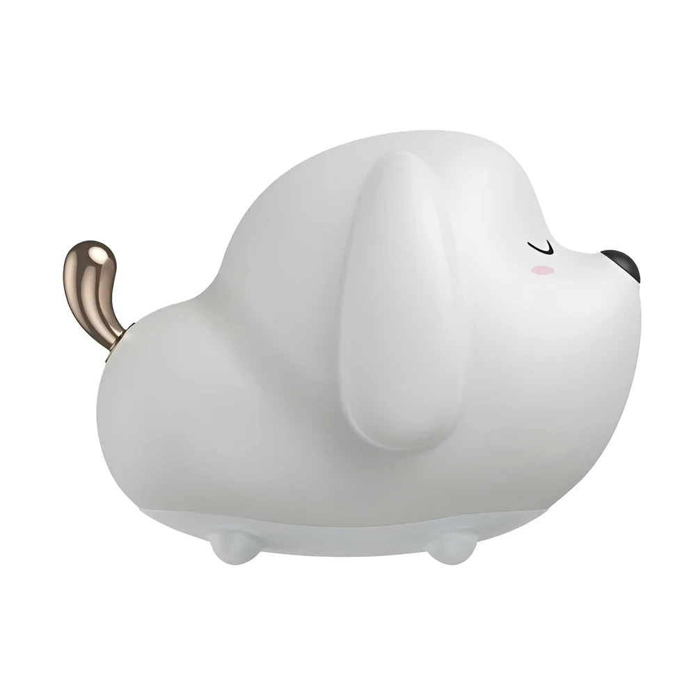 Baseus cute series doggie силиконовый ночник, белый 2