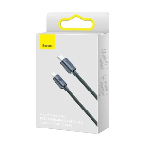 Baseus кабель type-c to type-c 100w 1.2м crystal shine series, черный Thumbnail 3