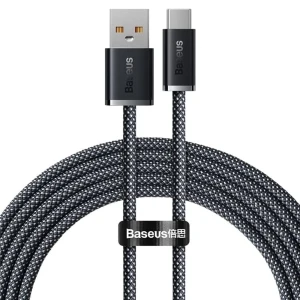 Baseus кабель usb-a на type-c 100w 2м dynamic series, серый