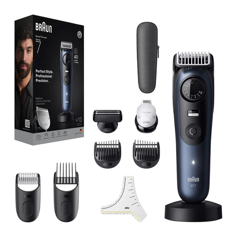 Мужской триммер braun bt7540, синий 4