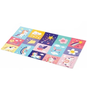 Set creativ "unicorni" cu carte de colorat, stickere și creioane cerate Thumbnail 2