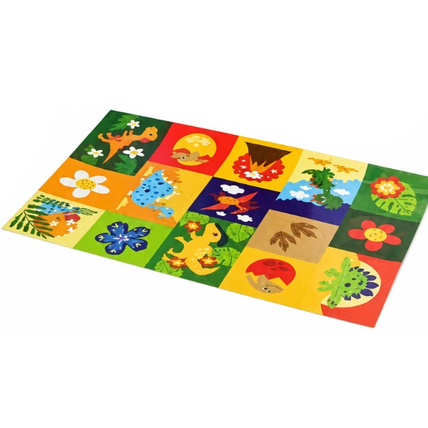 Set creativ "dinozauri" cu carte de colorat, stickere și creioane cerate 2