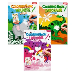 Carte de colorat cu stickere, 3 modele Thumbnail 3