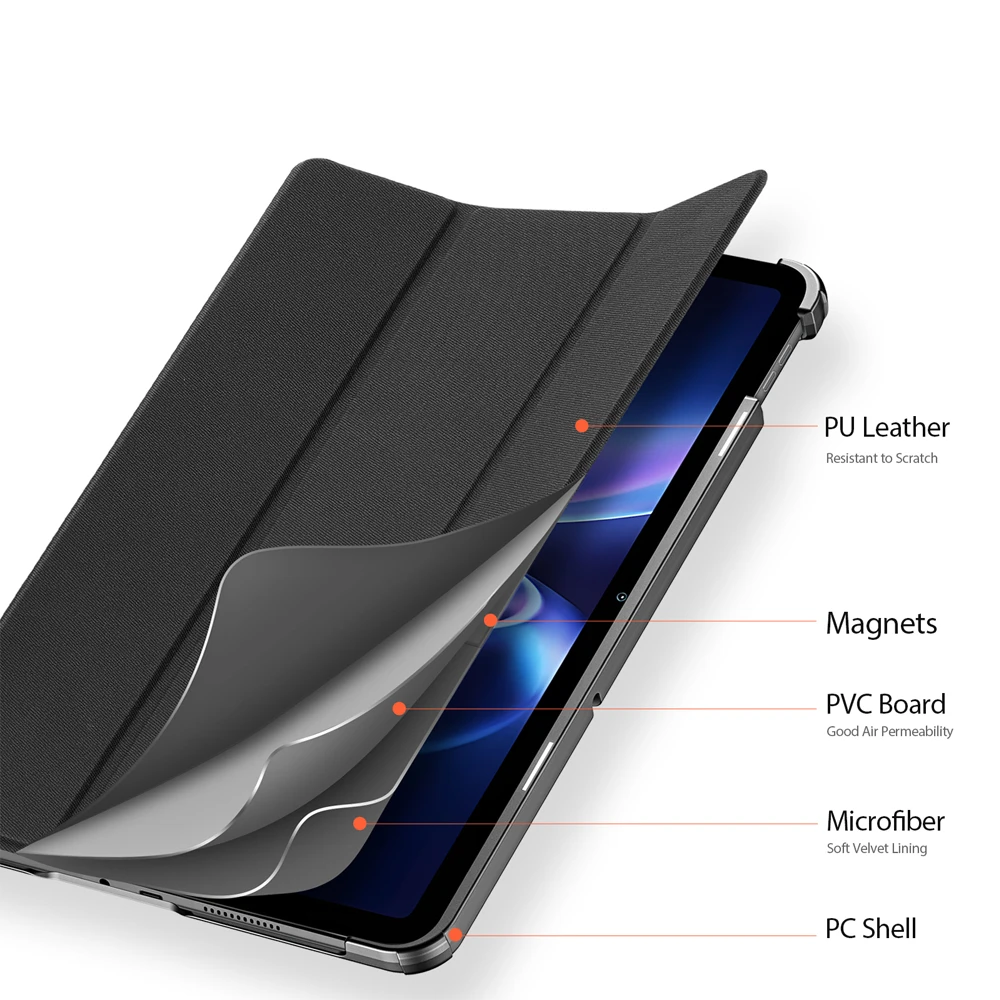 Чехол dux ducis для планшета xiaomi redmi pad 2 se 9.7 domo, черный 3