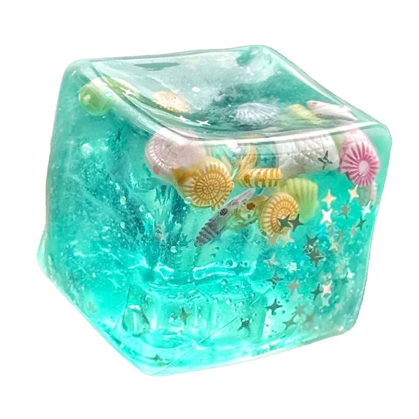 Cub antistres "needoh: flippy ice cube" cu scoici, 5.5×5.5×5.5 cm 2
