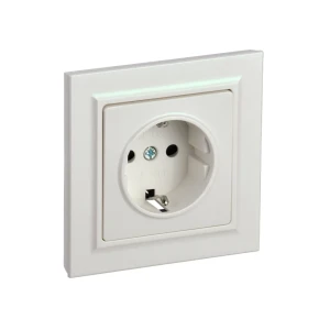 Priză cu împământare și obturator brite 16 a 220 - 240 v perlă iek