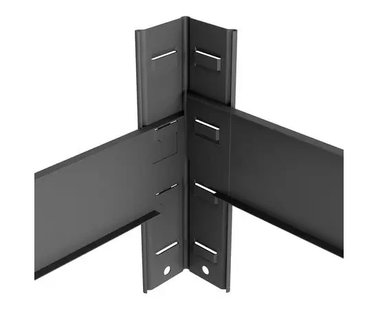 Металлический стеллаж для хранения nex budget 900x600x300 мм, 4 полки мдф, антрацит 8