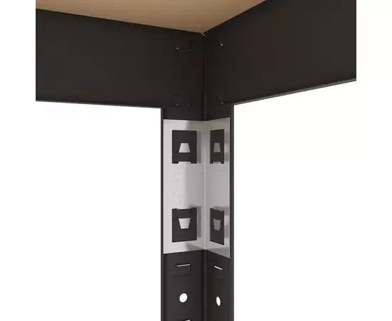 Металлический стеллаж для хранения nex budget 900x600x300 мм, 4 полки мдф, антрацит 3