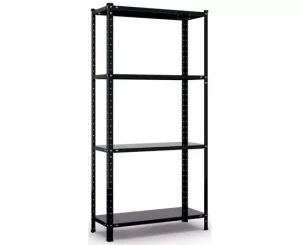 Металлический стеллаж для хранения на винтах nex rek 1500x750x300 мм, 4 металлические полки, черный