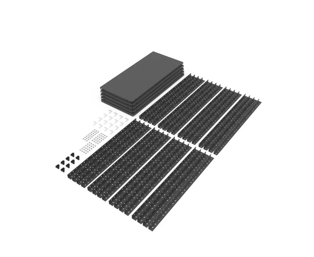 Raft metalic de depozitare cu suruburi nex elegant 1840x950x440 mm, 5 rafturi metal, antracit 6