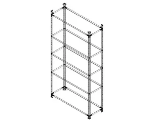 Raft metalic de depozitare cu suruburi nex elegant 1840x950x440 mm, 5 rafturi metal, antracit Thumbnail 11