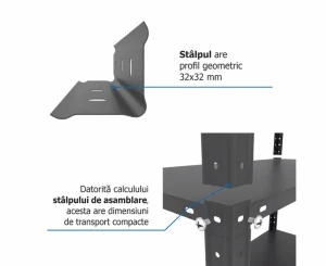 Raft metalic de depozitare cu suruburi nex elegant 1840x950x440 mm, 5 rafturi metal, antracit Thumbnail 9
