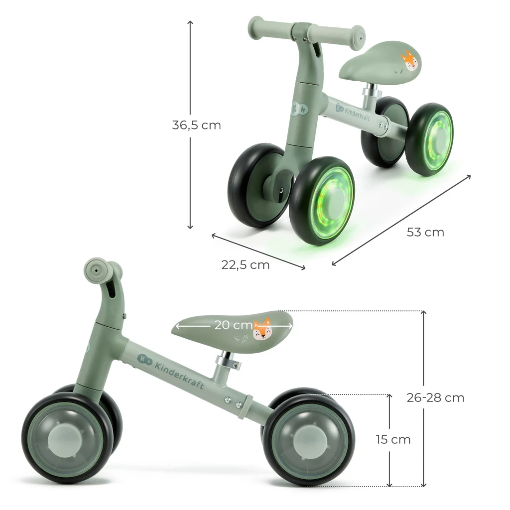 Bicicleta fără pedale kinderkraft cutie flash green (krcufl00gre0000) 6