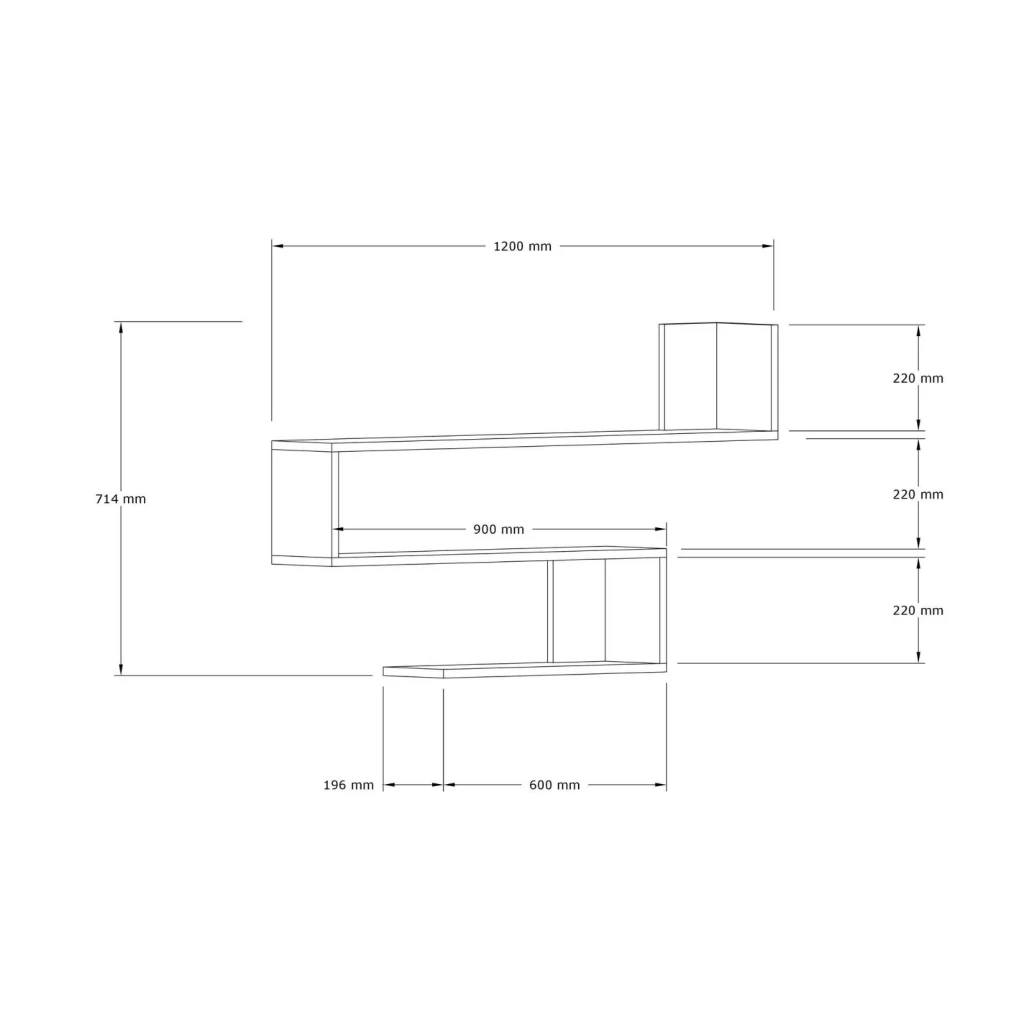 Настенная полка hanah home penne white 2