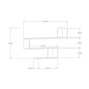 Настенная полка hanah home penne white Thumbnail 2