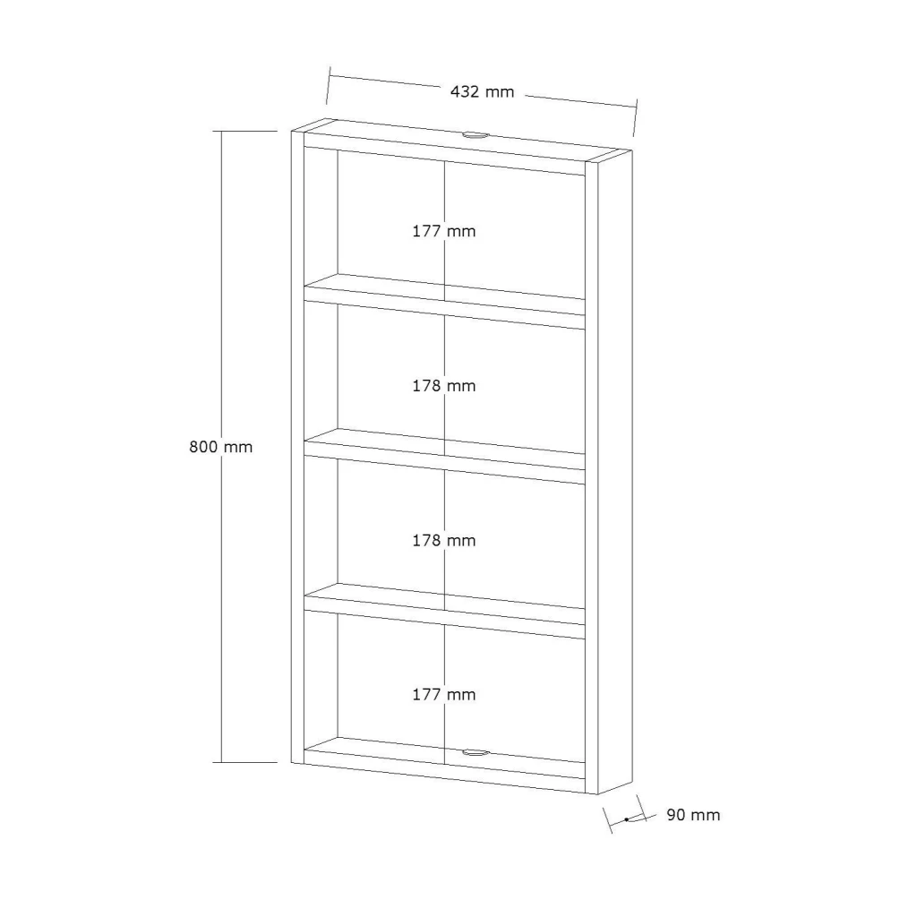 Настенная полка hanah home quatro atlantic pine 5