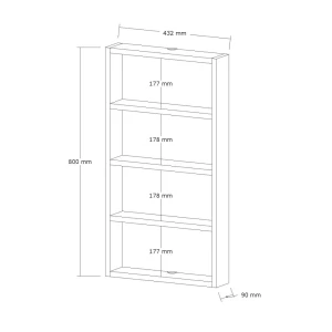 Настенная полка hanah home quatro atlantic pine Thumbnail 5