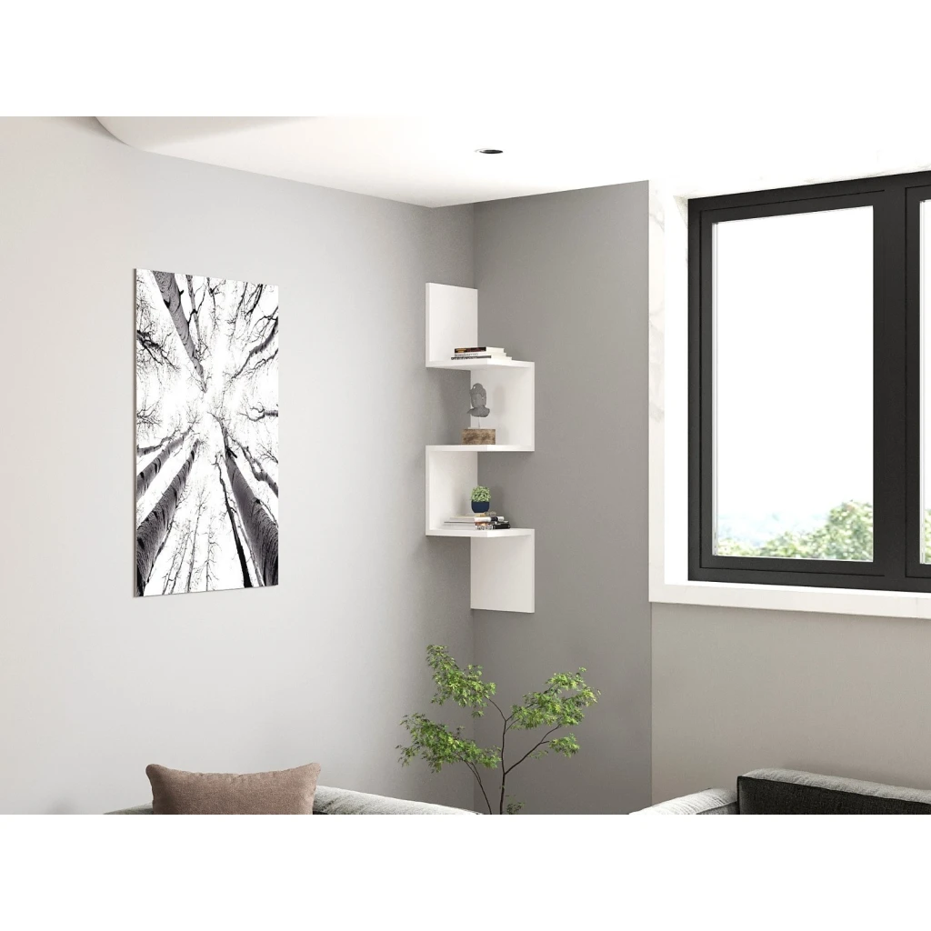 Настенная полка hanah home zikzak white 2