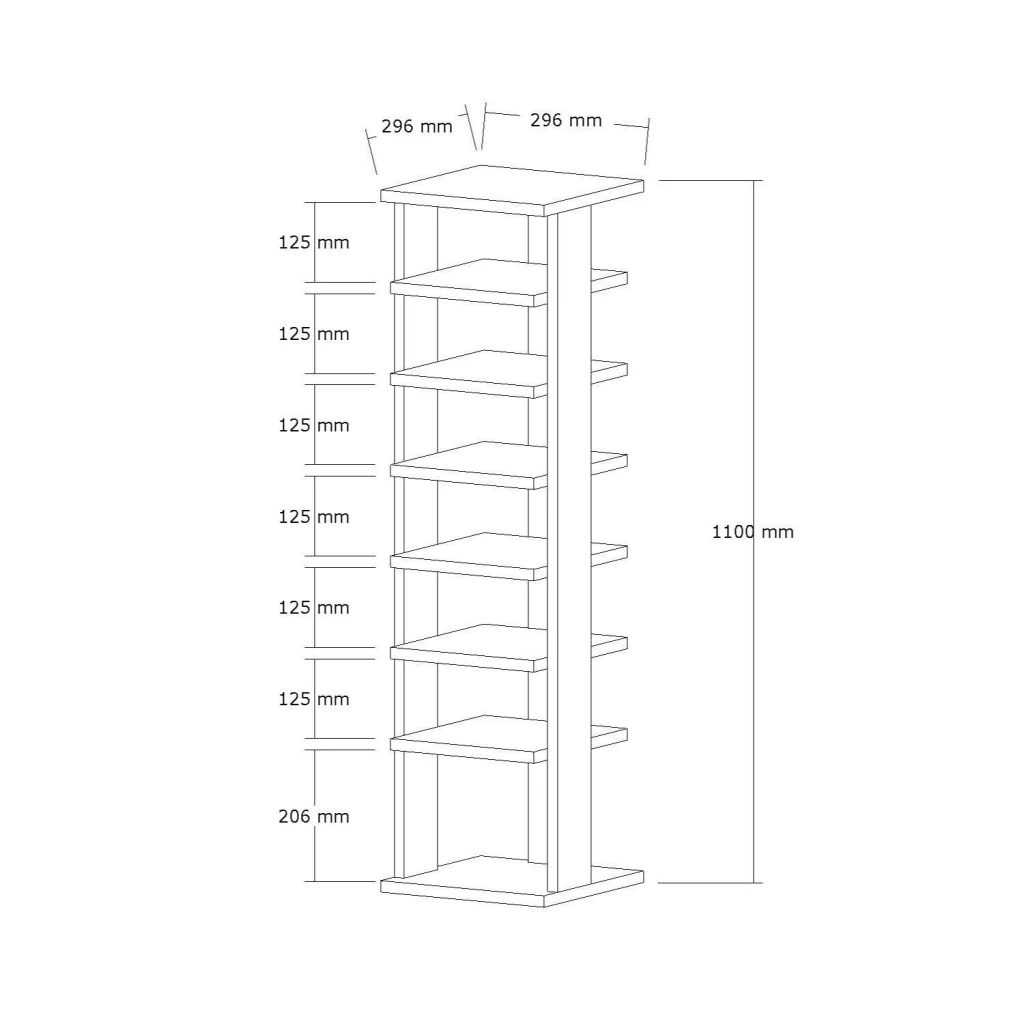 Обувница hanah home ayka sapphire oak 6