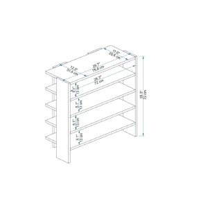 Rafturi pentru pantofi hanah home sargel atlantic pine Thumbnail 5