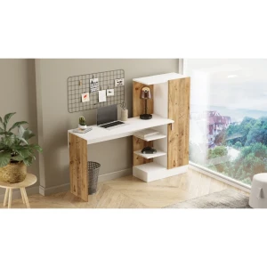 Masa de birou hanah home ct2-aw atlantic pine white Thumbnail 3