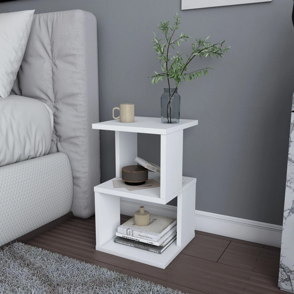 Noptieră hanah home carter white 3