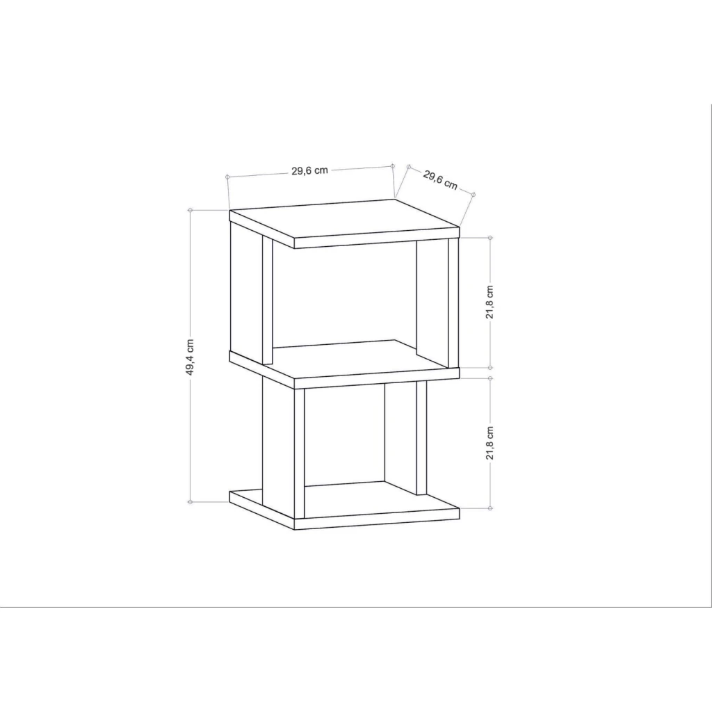 Noptieră hanah home carter white 6