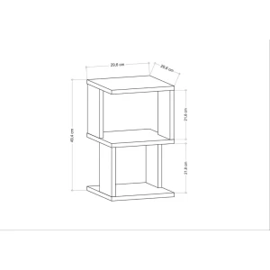 Noptieră hanah home carter white Thumbnail 6
