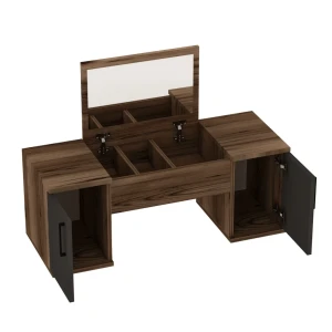 Măsuţă de toaletă hanah home mercan light walnut anthracite Thumbnail 4