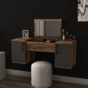 Măsuţă de toaletă hanah home mercan light walnut anthracite Thumbnail 2