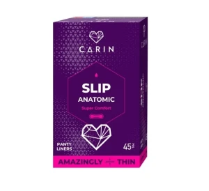 Absorbante igienice carin, slip anatomic, 45 buc