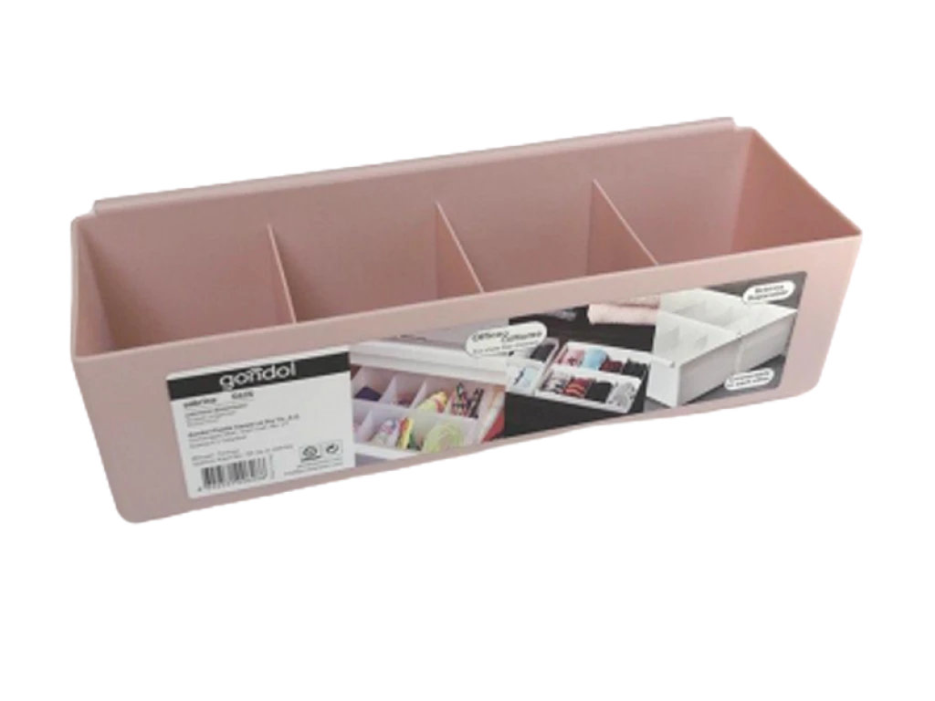 Organizator gondol plastik,  sabrina, 4 compartimente, 9x26x7,5 cm 2