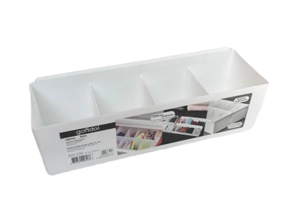Organizator gondol plastik,  sabrina, 4 compartimente, 9x26x7,5 cm 3