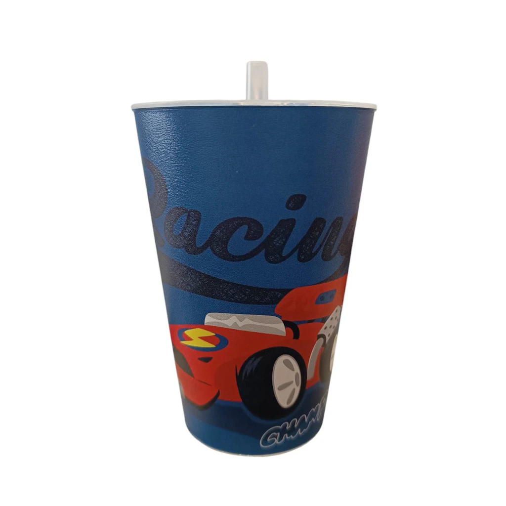 Pahar de plastic gondol plastik, cu pai, 400 ml 3