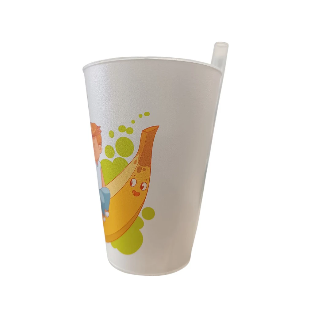 Pahar de plastic gondol plastik, cu pai, 400 ml 4