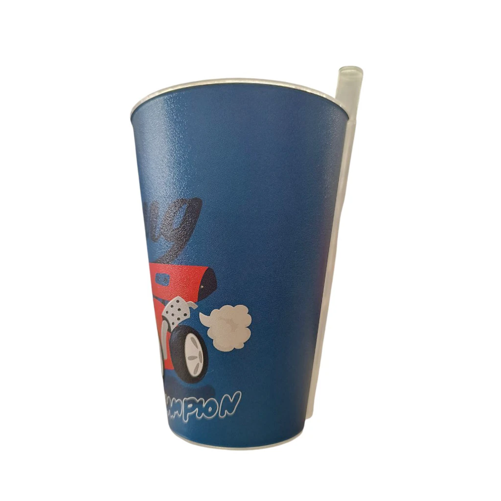 Pahar de plastic gondol plastik, cu pai, 400 ml 6
