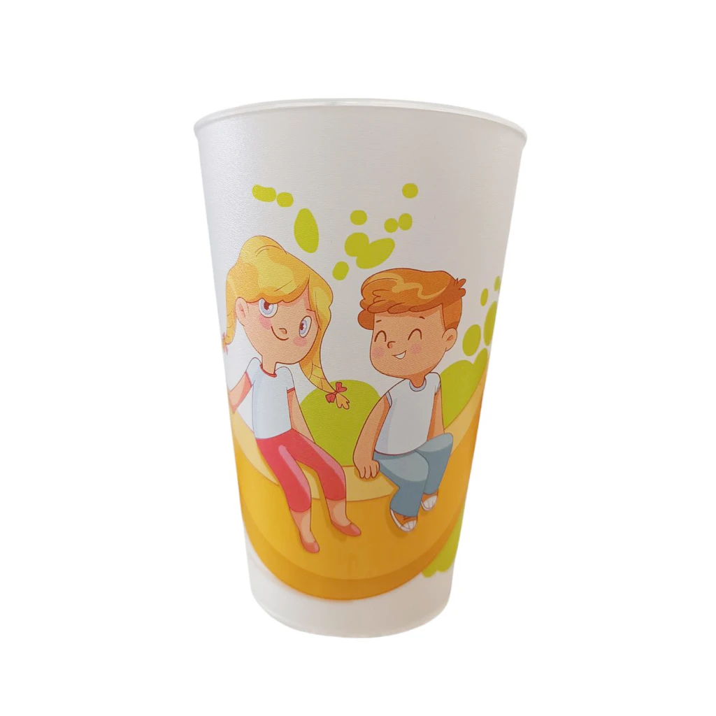 Pahar de plastic gondol plastik, cu pai, 400 ml 5