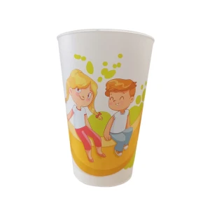 Pahar de plastic gondol plastik, cu pai, 400 ml Thumbnail 5
