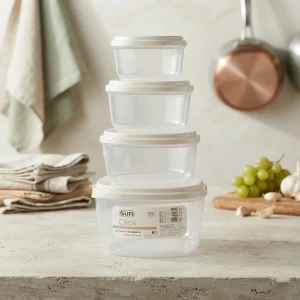 Set de recipiente click, 4 buc