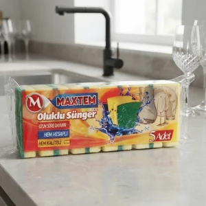 Губки для посуды, maxtem, 5 шт