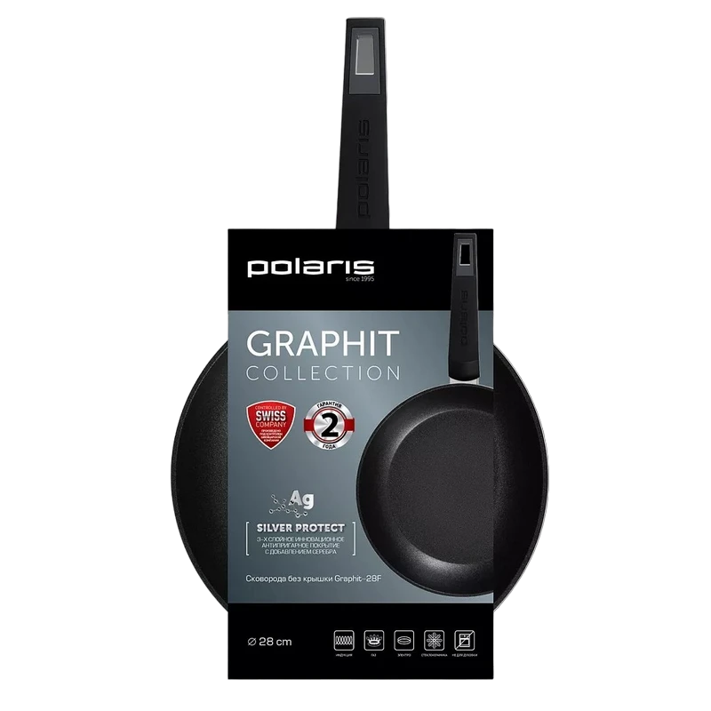 Tigaie polaris graphit-28f, 28cm, grafit 4